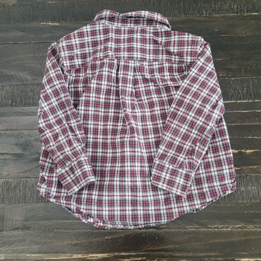 Ralph Lauren Boys Polo Red Plaid Button Down Dress Shirt Size 18M